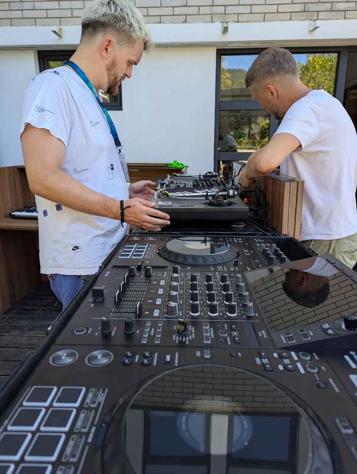 Setting up the decks before an Open Day at Porto Montenegro Studios